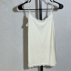 Ivory XL Lace-Trim Slip Top